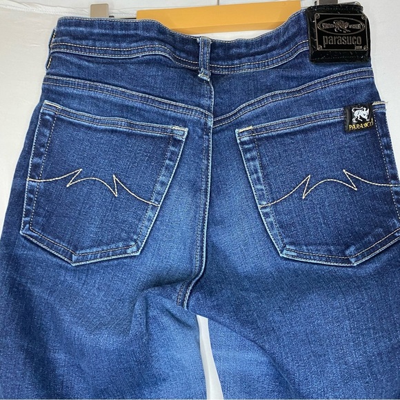 Parasuco Extreme Fit Blue Jeans Women’s Denim 28x31 Flared Y2K Vintage Dark Wash - Picture 8 of 11